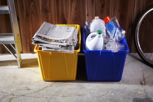 Professional waste clearance team at work