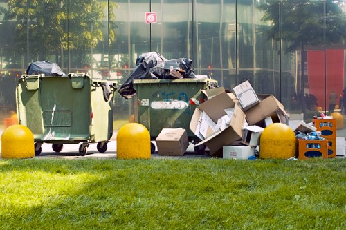 Variety of waste types being sorted for disposal