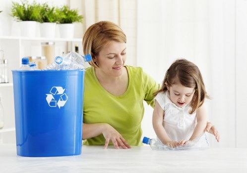 Different types of recyclable business waste materials